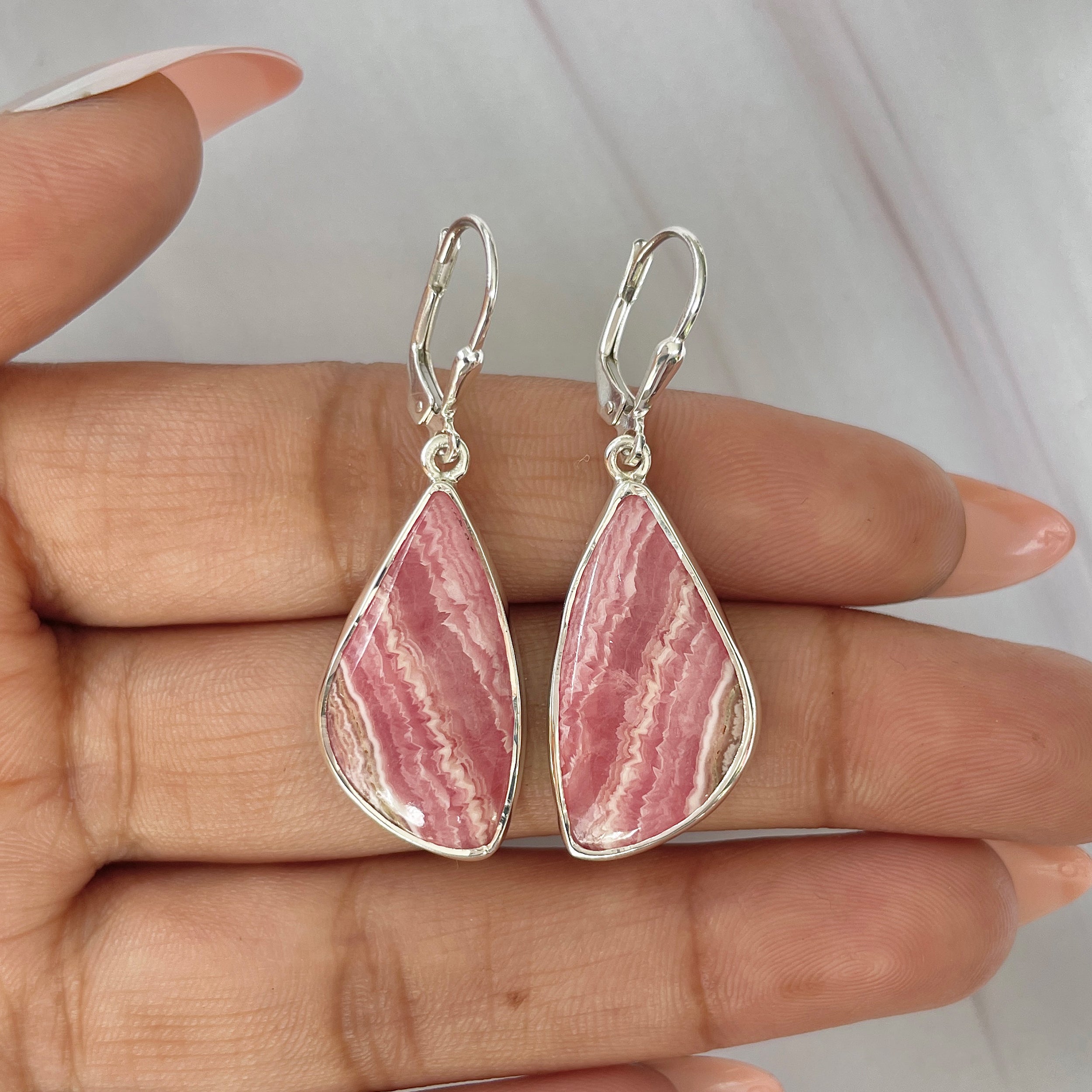 Rhodochrosite Earring-(RDC-E-262.)