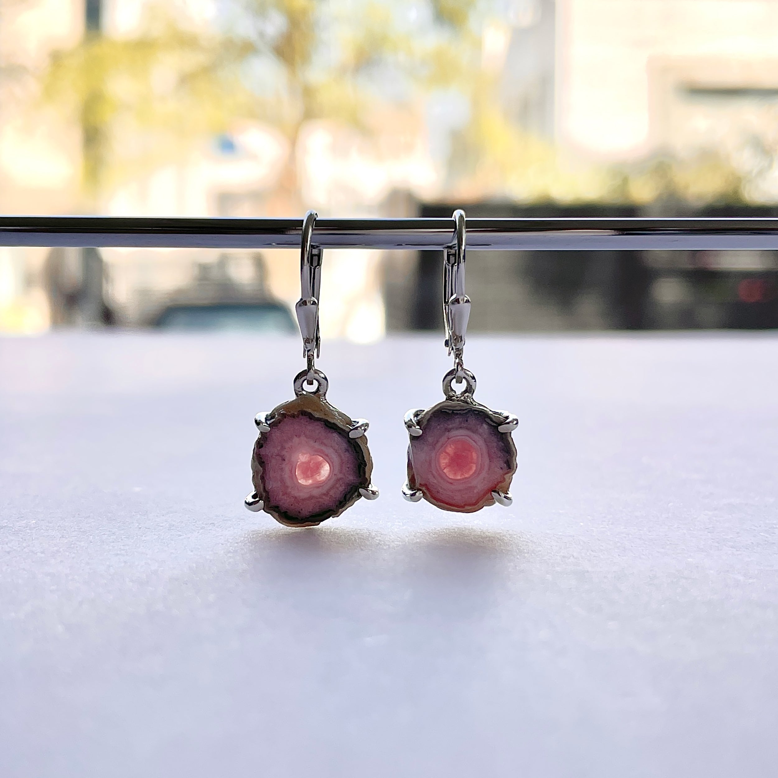 Rhodochrosite Stalactite Earring-(RDC-E-263.)