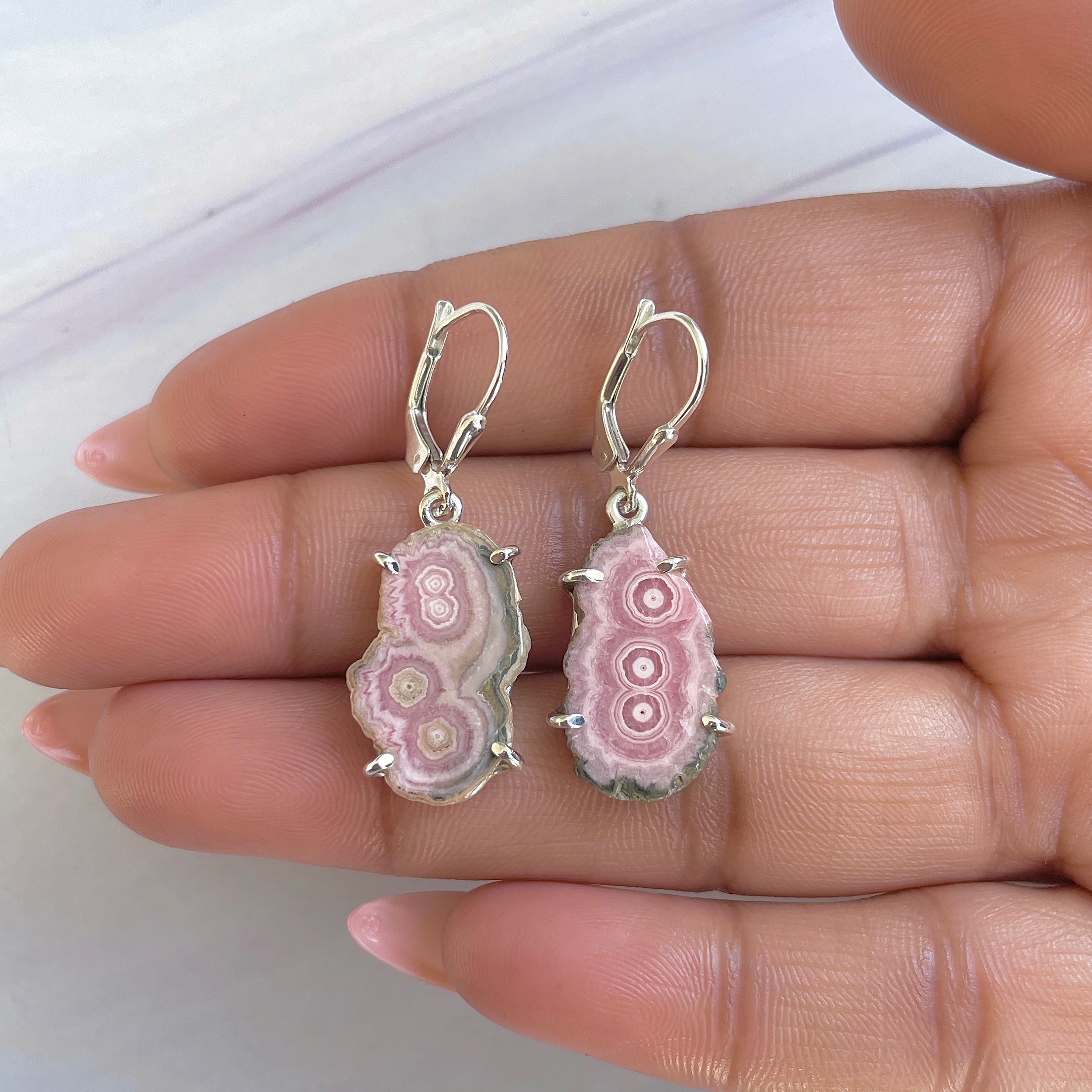 Rhodochrosite Stalactite Earring-(RDC-E-270.)