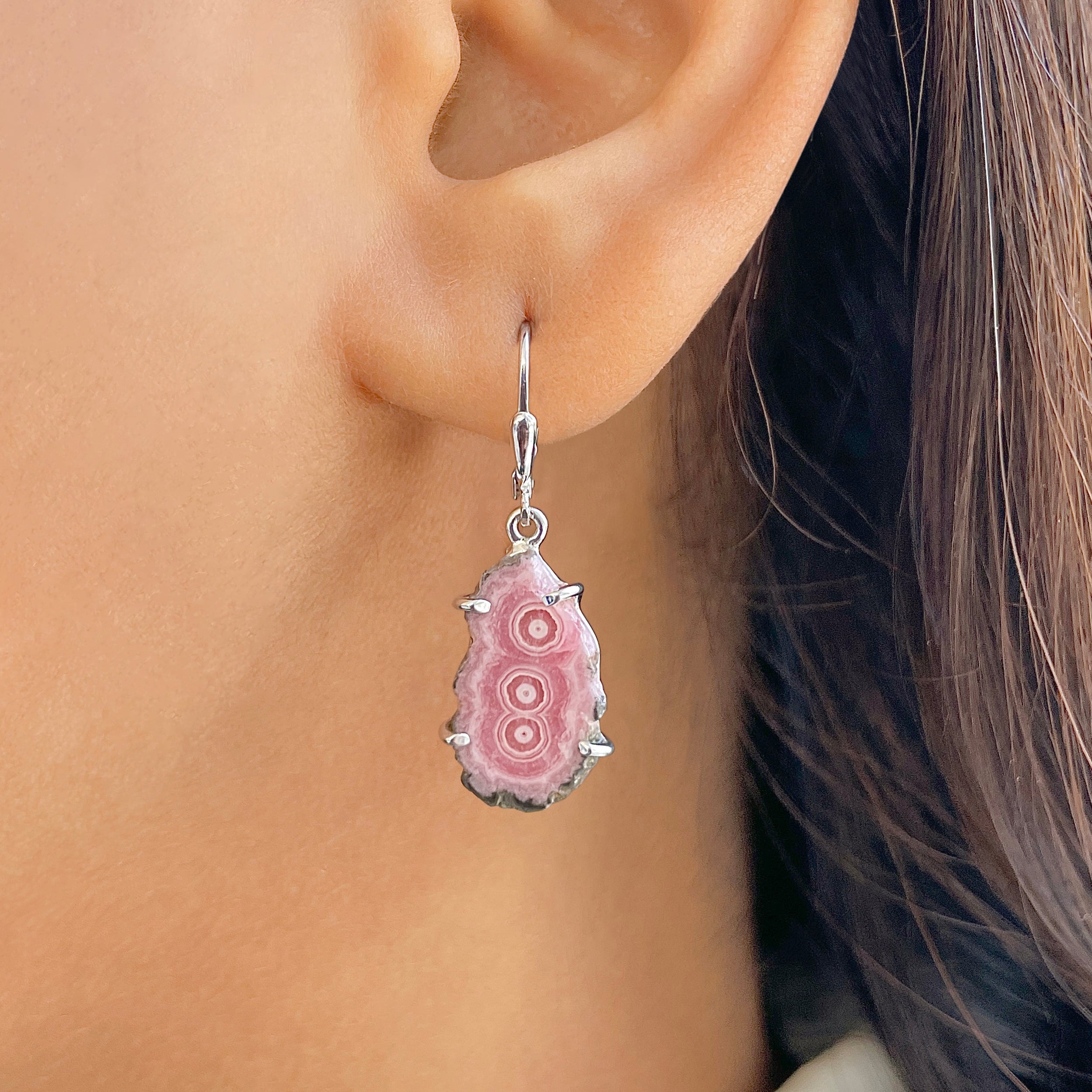 Rhodochrosite Stalactite Earring-(RDC-E-270.)