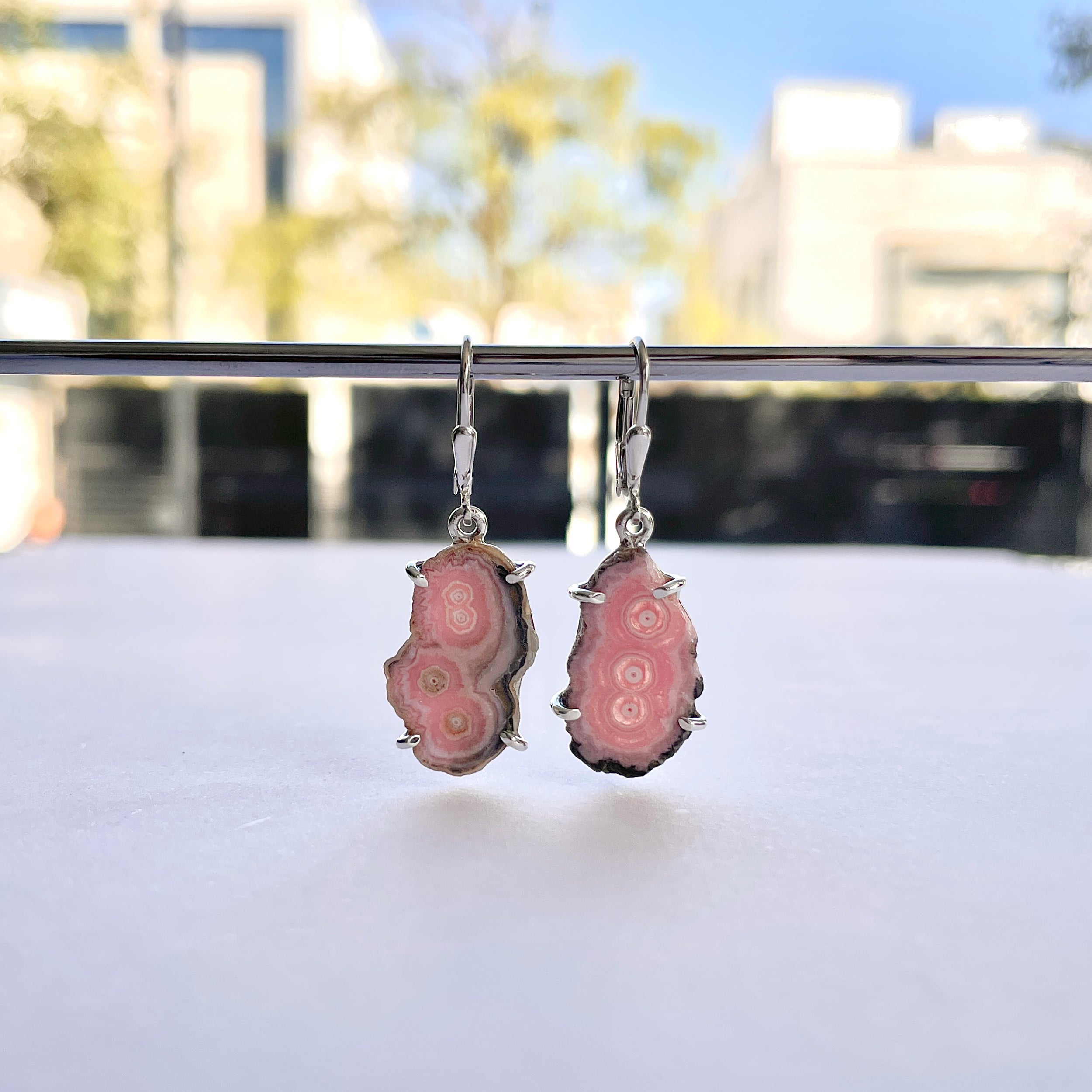 Rhodochrosite Stalactite Earring-(RDC-E-270.)
