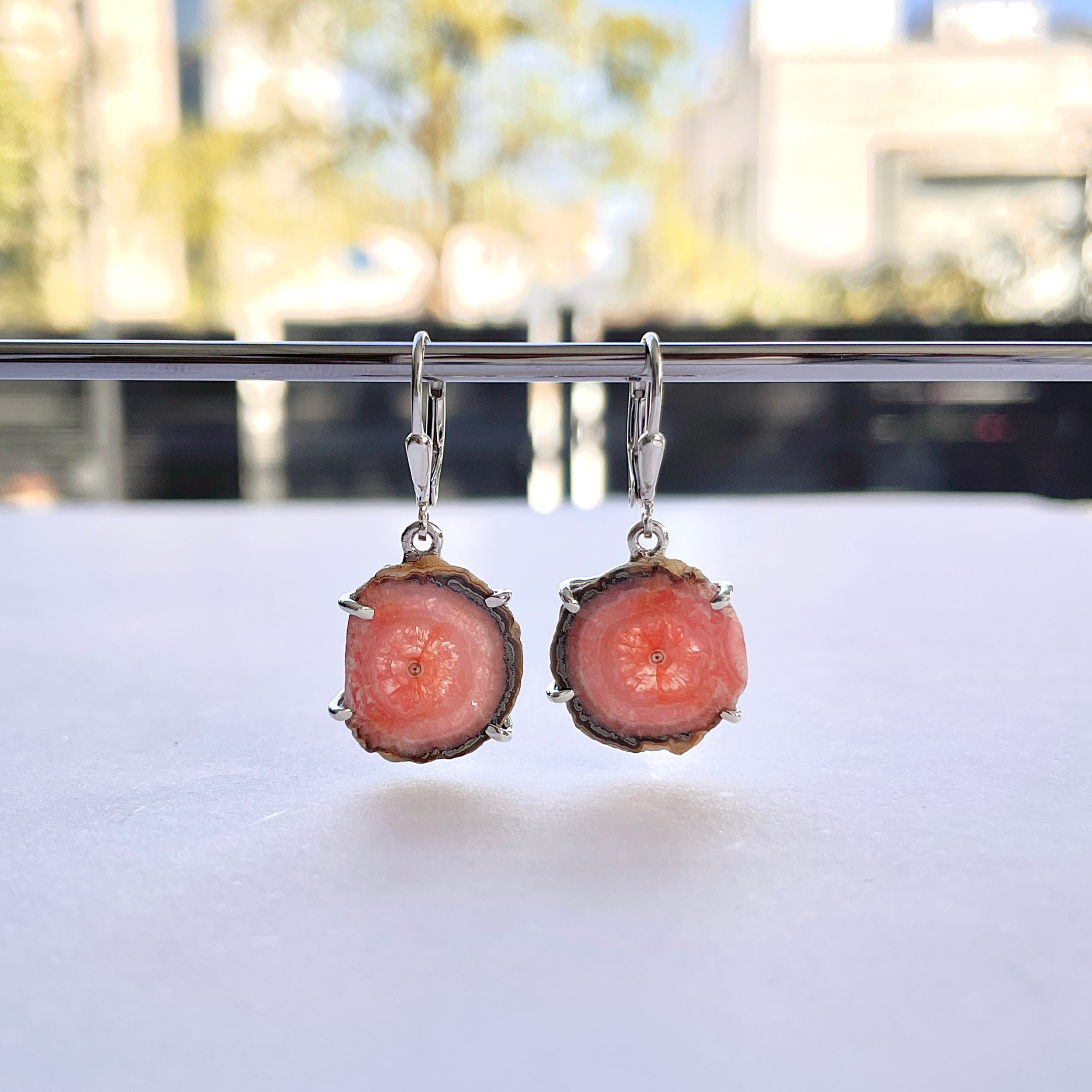 Rhodochrosite Stalactite Earring-(RDC-E-273.)