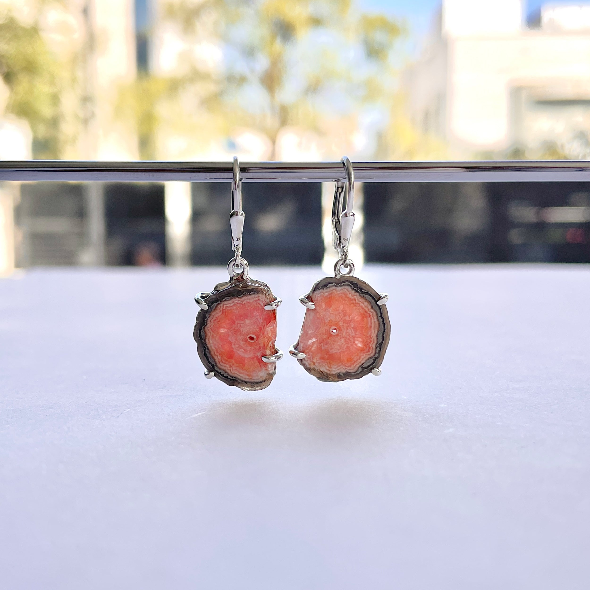 Rhodochrosite Stalactite Earring-(RDC-E-274.)