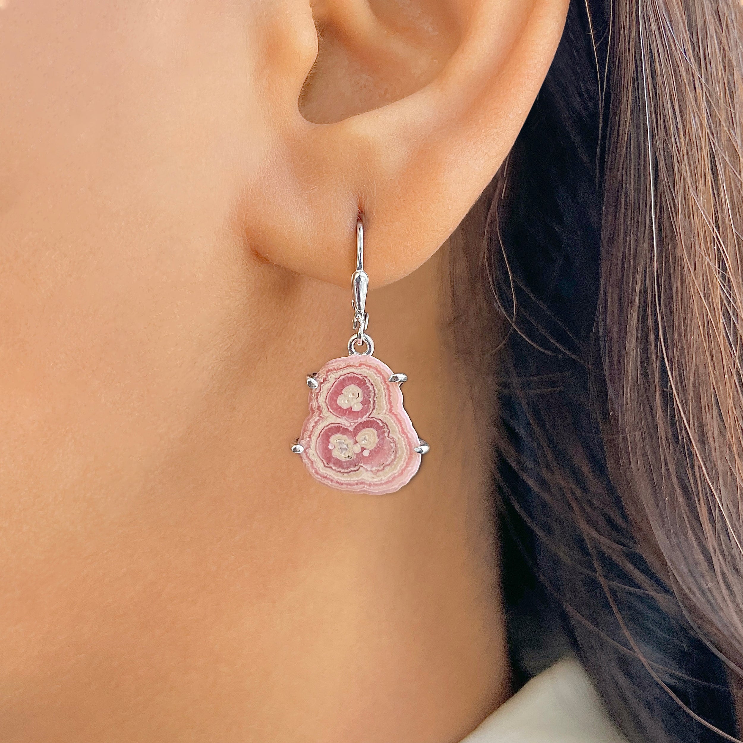 Rhodochrosite Stalactite Earring-(RDC-E-275.)