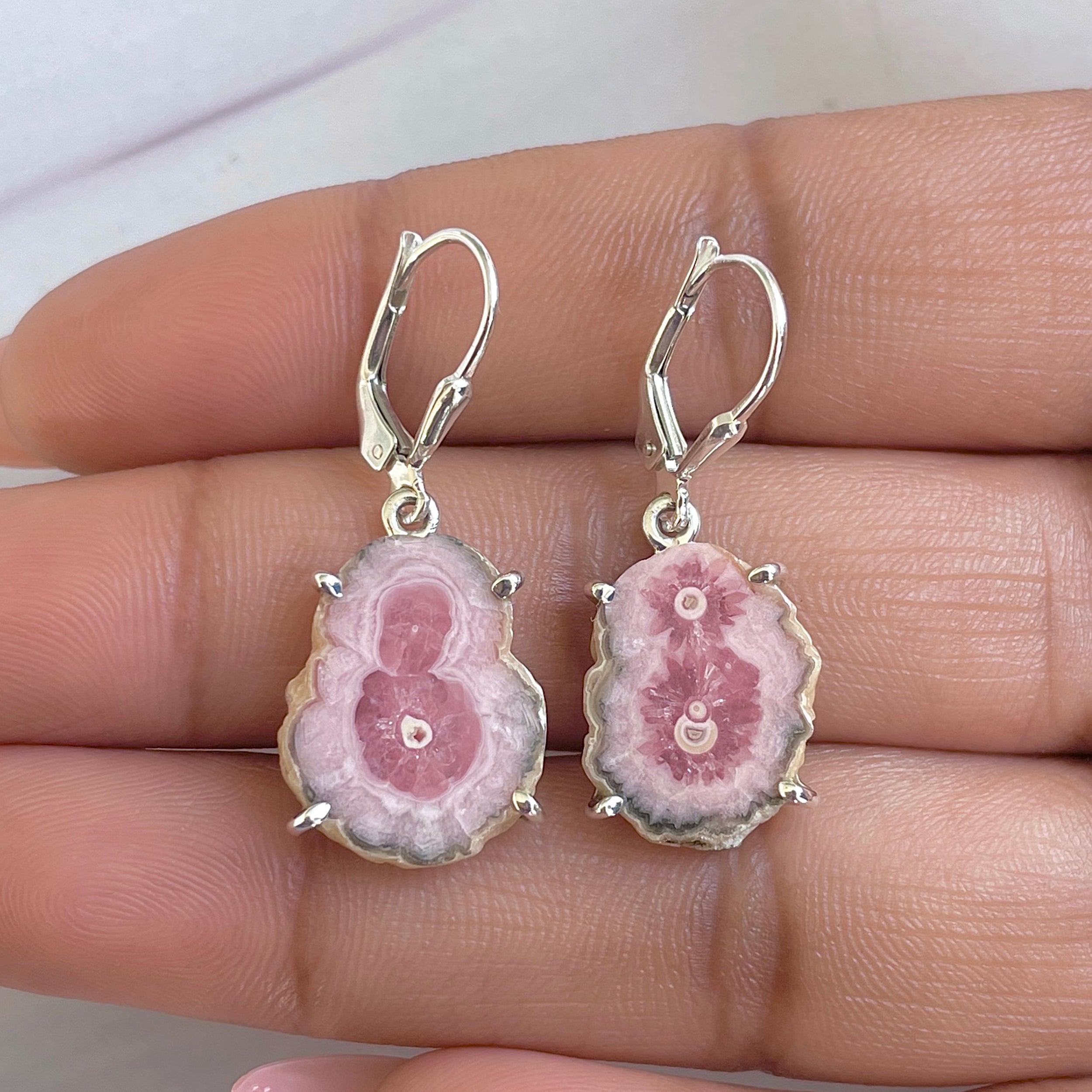 Rhodochrosite Stalactite Earring-(RDC-E-276.)