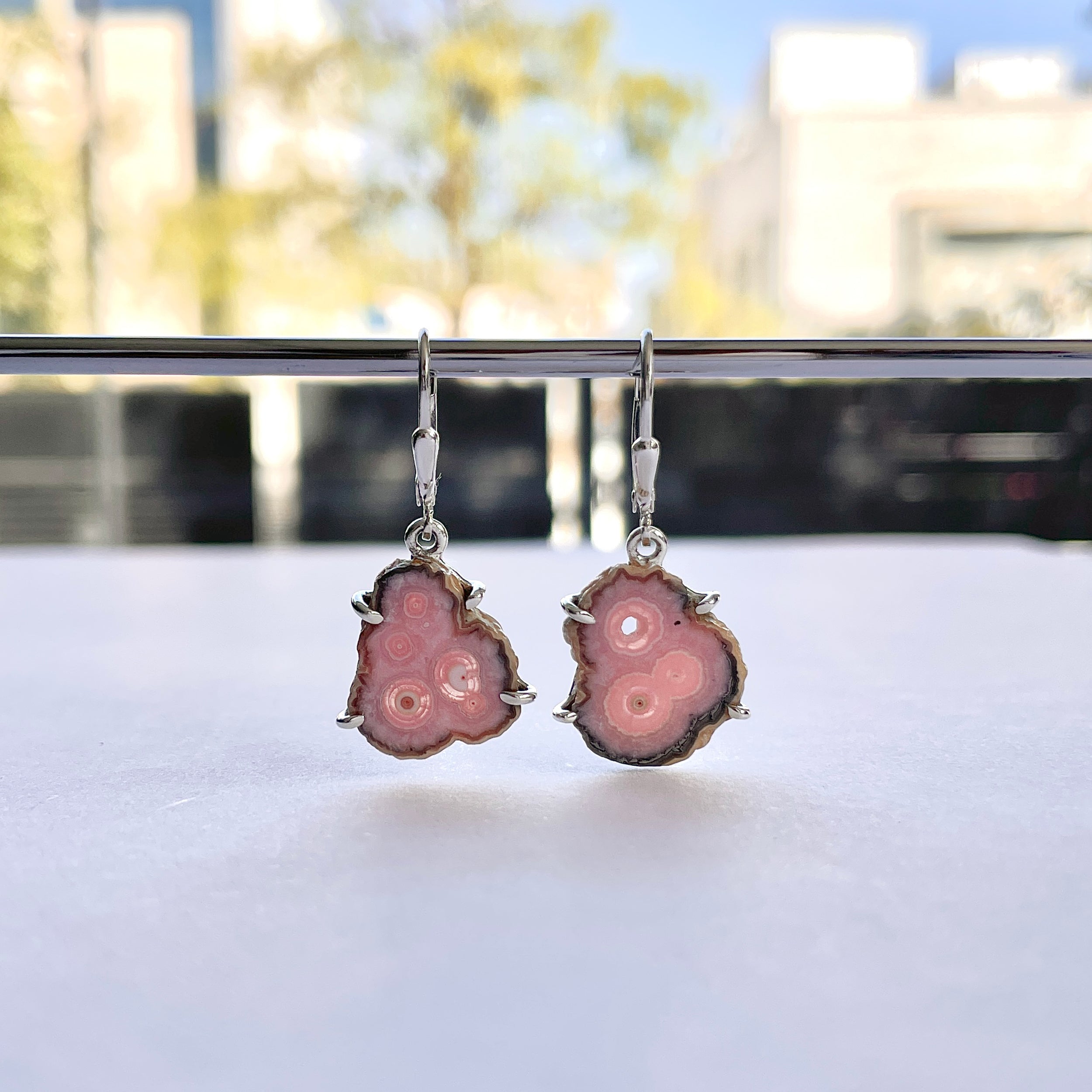 Rhodochrosite Stalactite Earring-(RDC-E-277.)