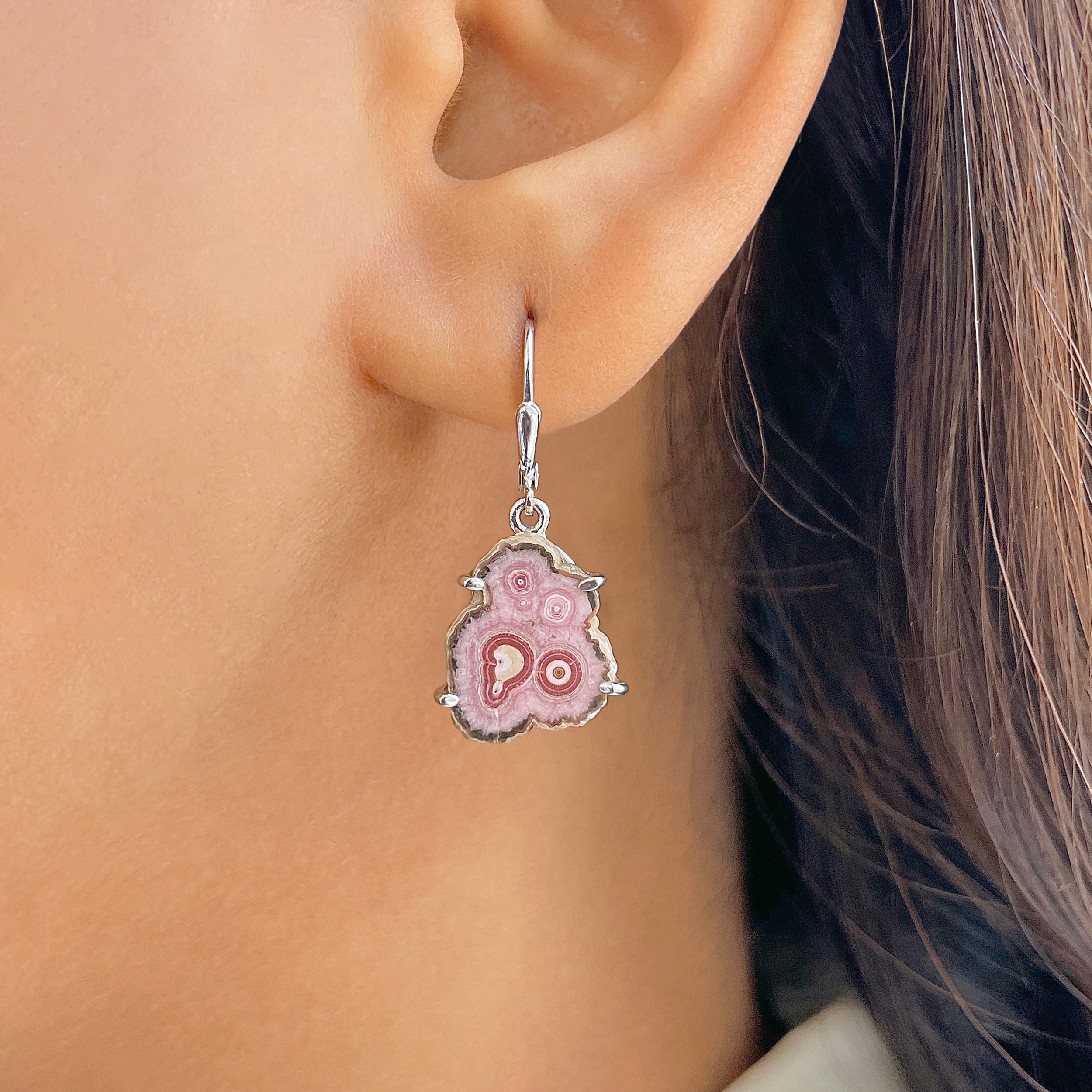 Rhodochrosite Stalactite Earring-(RDC-E-278.)