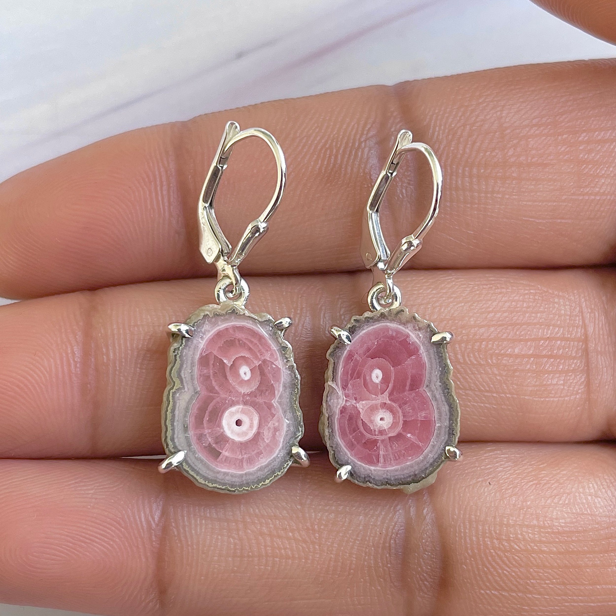 Rhodochrosite Stalactite Earring-(RDC-E-279.)