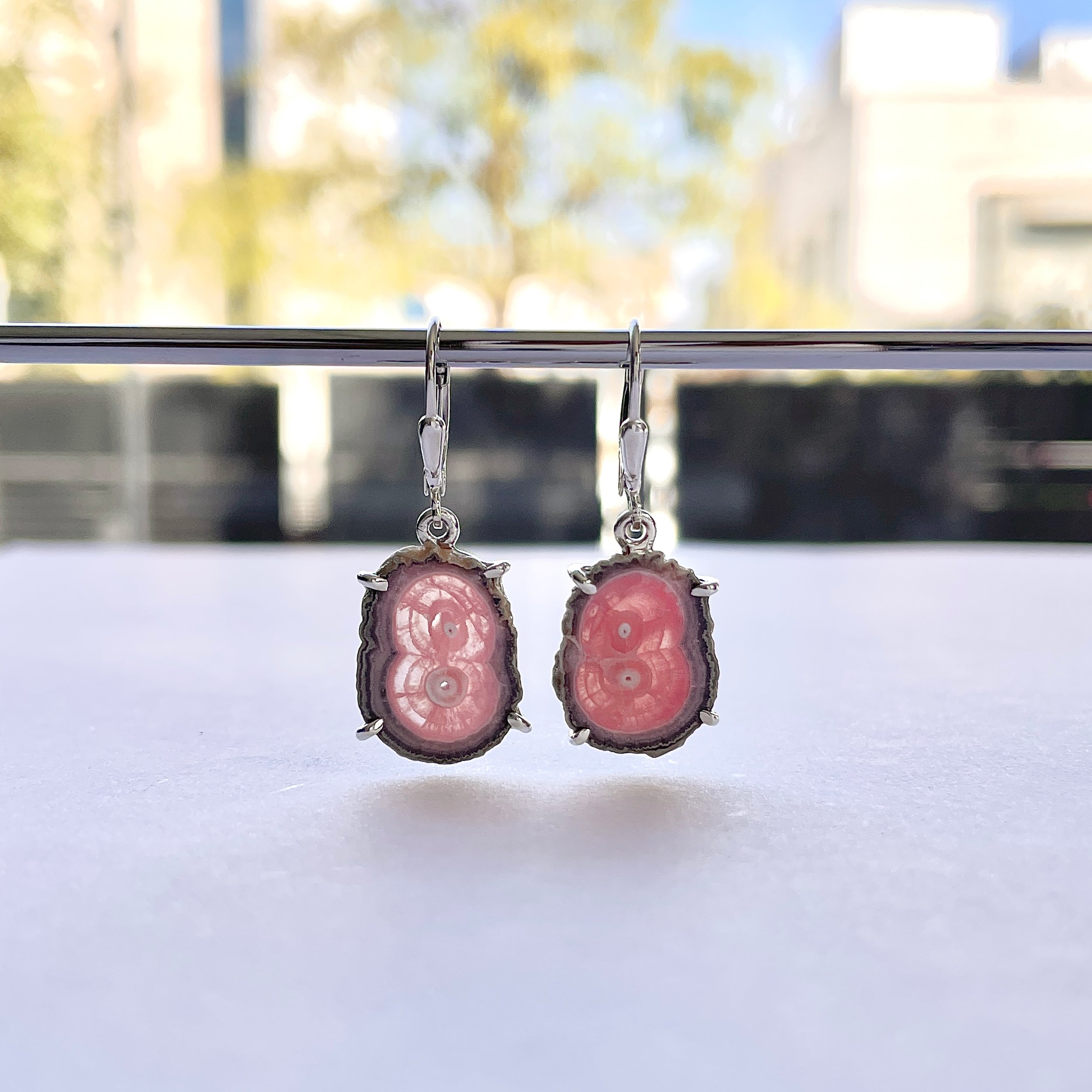 Rhodochrosite Stalactite Earring-(RDC-E-279.)