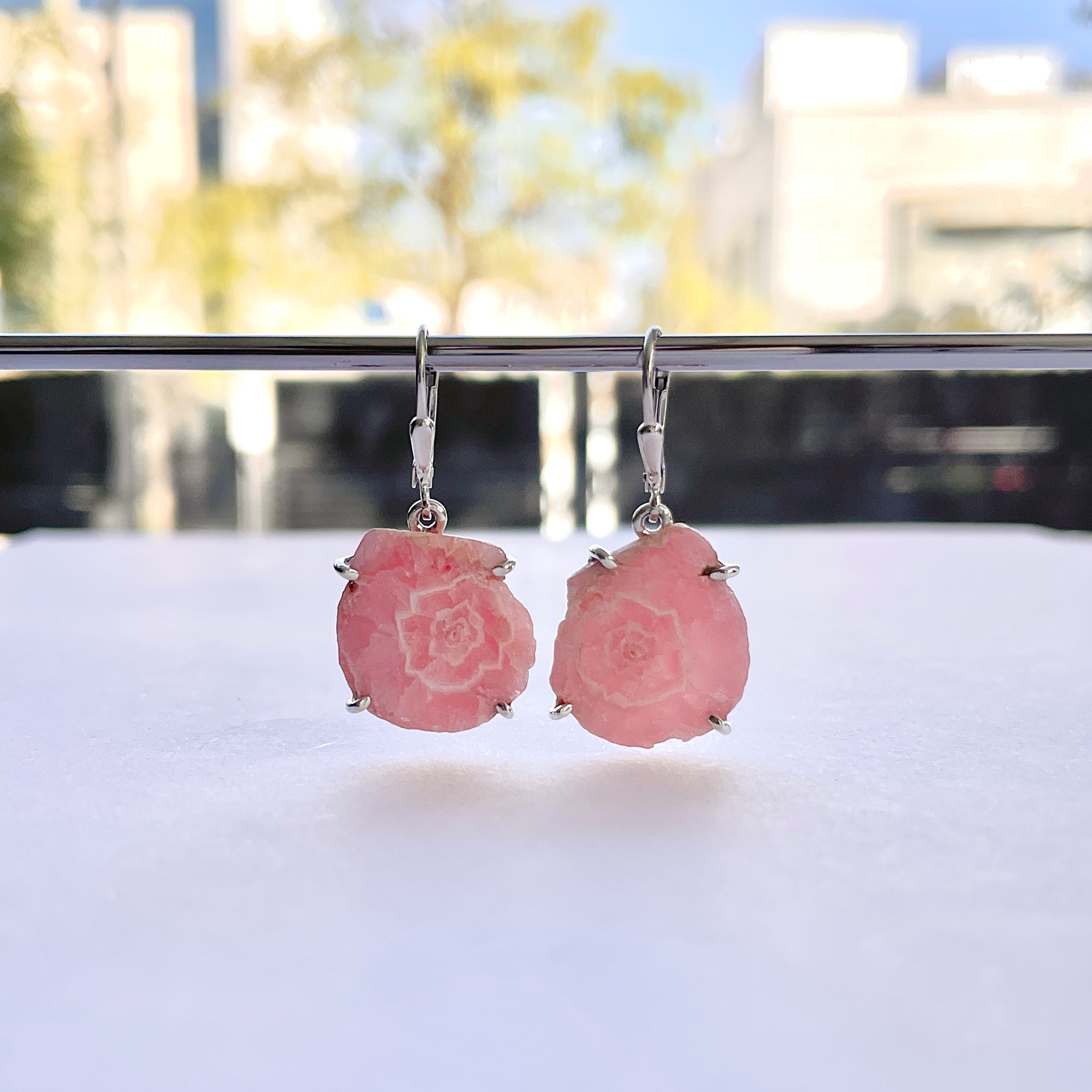 Rhodochrosite Stalactite Earring-(RDC-E-281.)