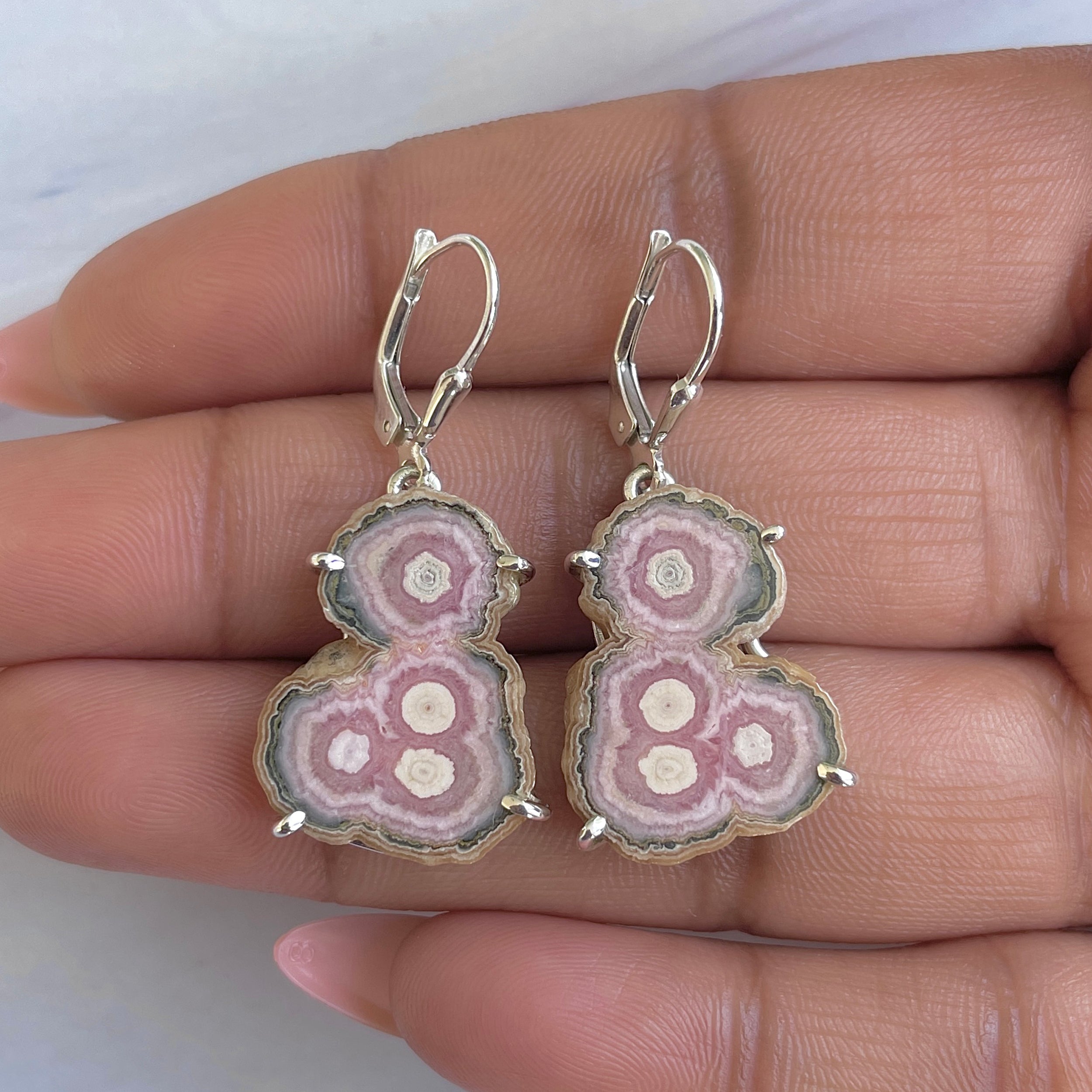 Rhodochrosite Stalactite Earring-(RDC-E-282.)