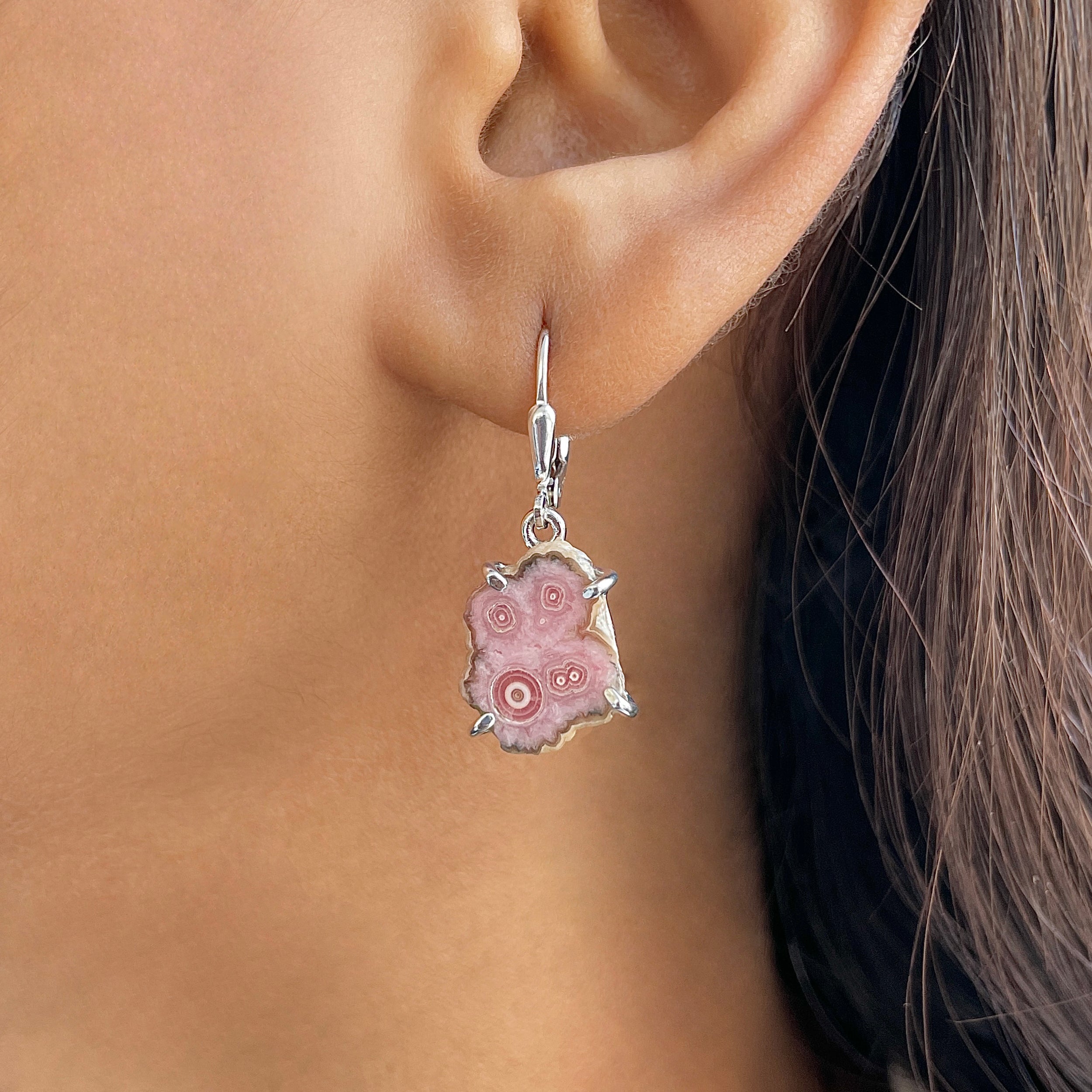Rhodochrosite Stalactite Earring-(RDC-E-293.) – Sagacia Jewelry