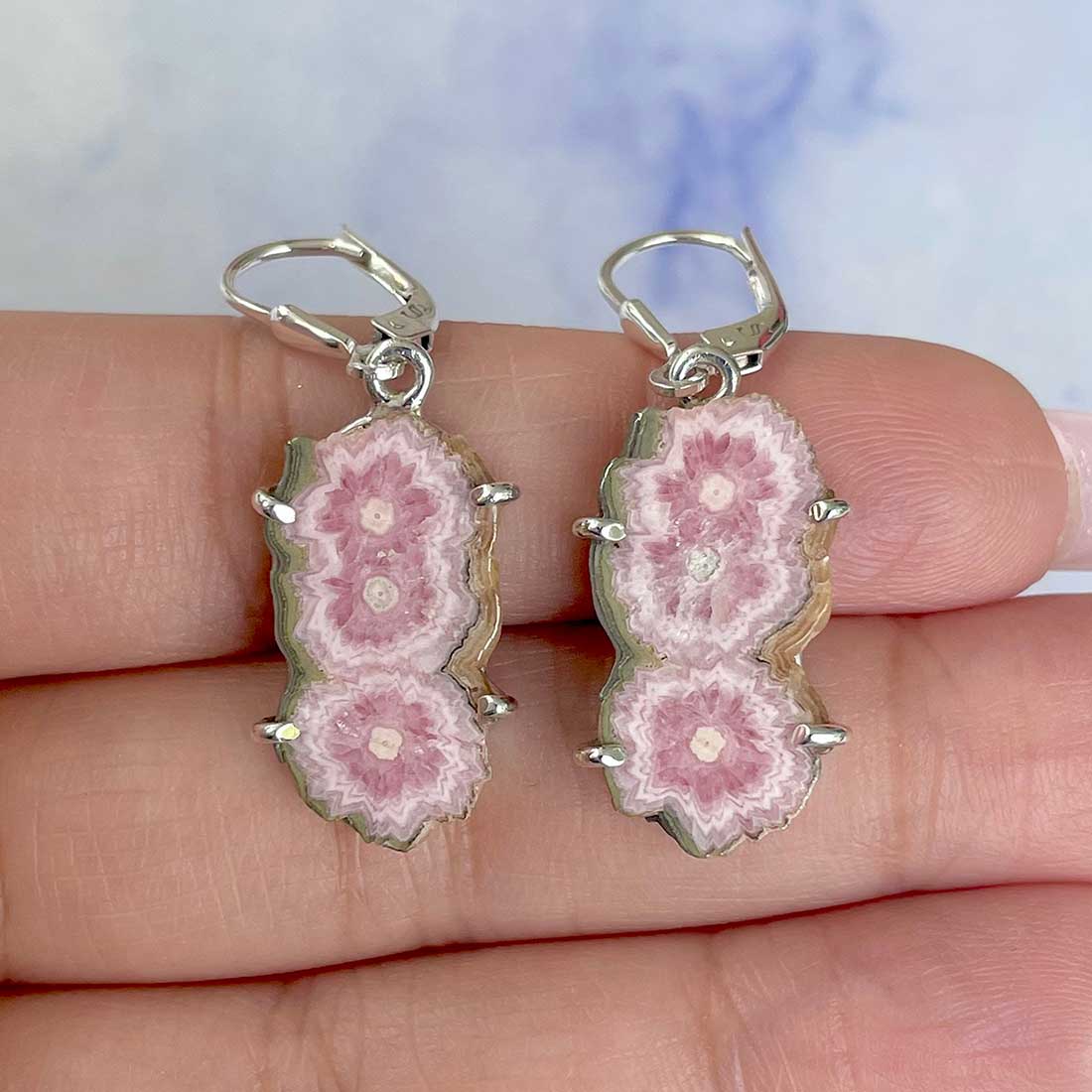 Rhodochrosite Stalactite Earring-(RDC-E-30.)