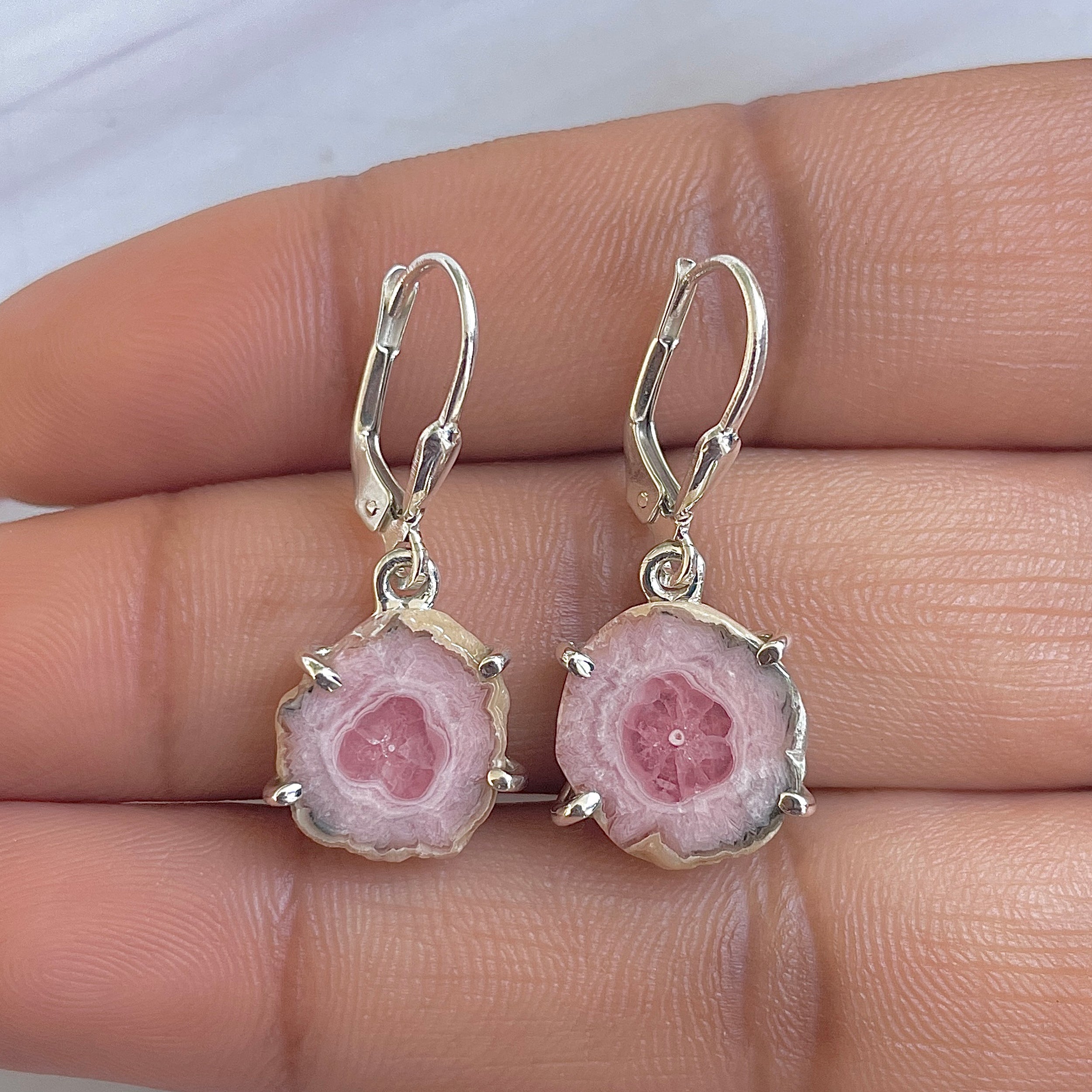 Rhodochrosite Stalactite Earring-(RDC-E-300.)