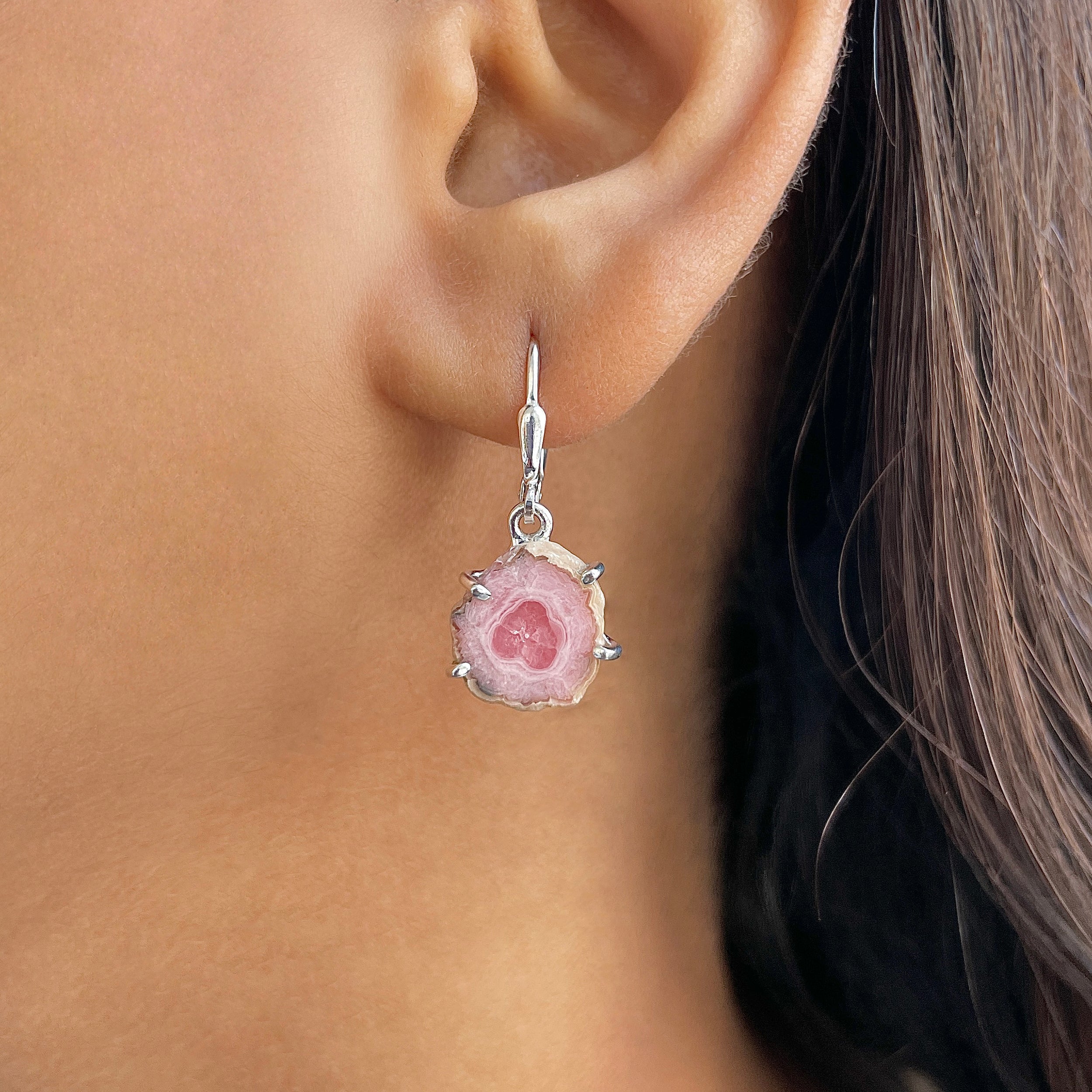 Rhodochrosite Stalactite Earring-(RDC-E-300.)