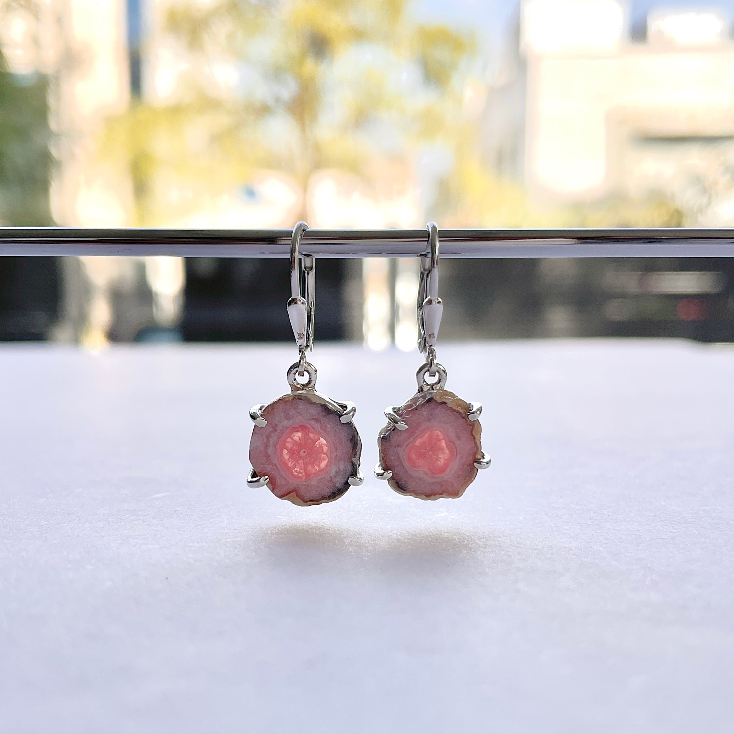 Rhodochrosite Stalactite Earring-(RDC-E-300.)