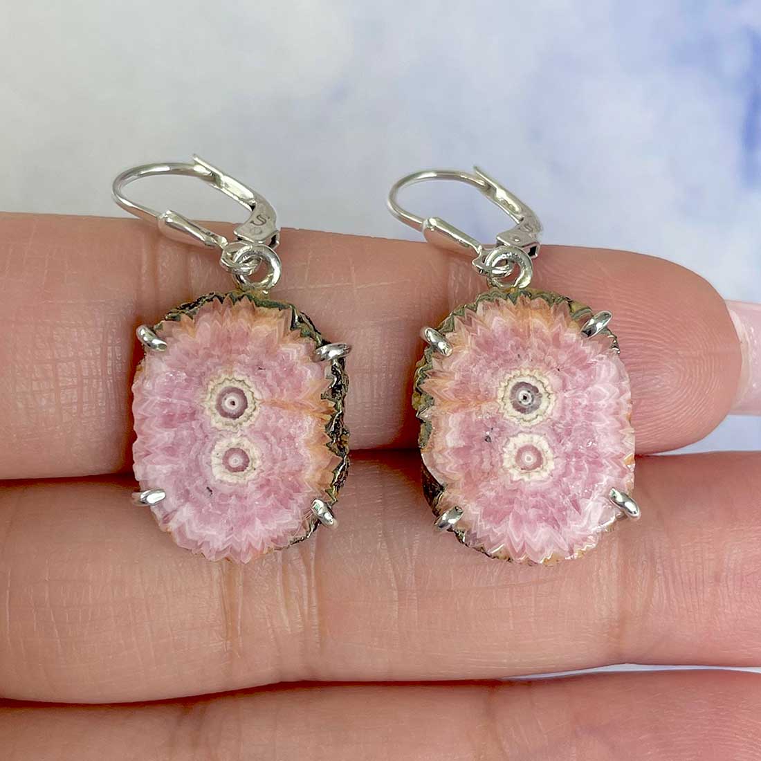 Rhodochrosite Stalactite Earring-(RDC-E-33.)