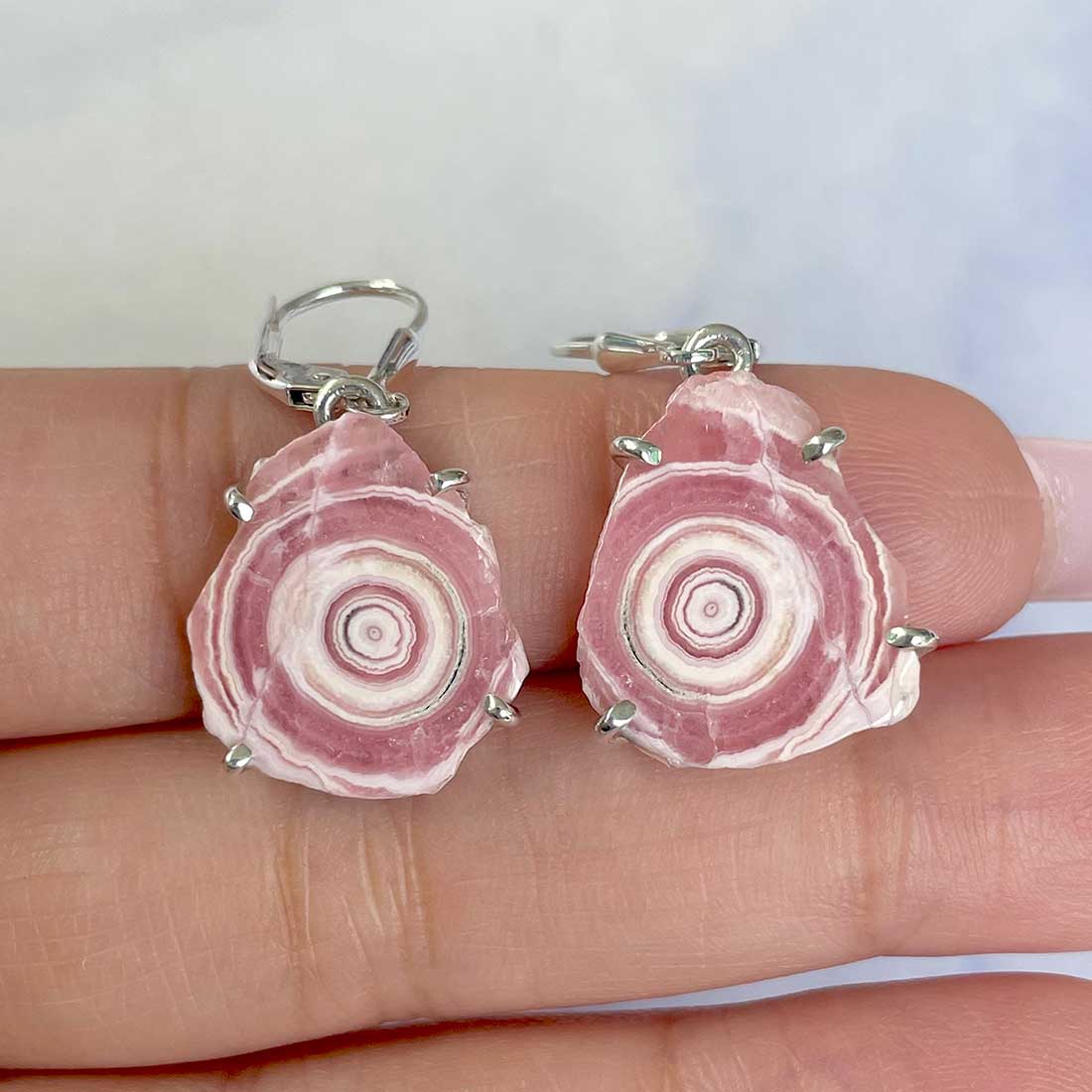 Rhodochrosite Stalactite Earring-(RDC-E-36.)