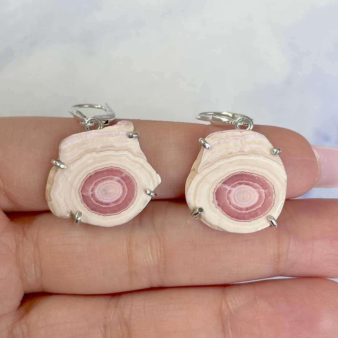 Rhodochrosite Stalactite Earring-(RDC-E-38.)
