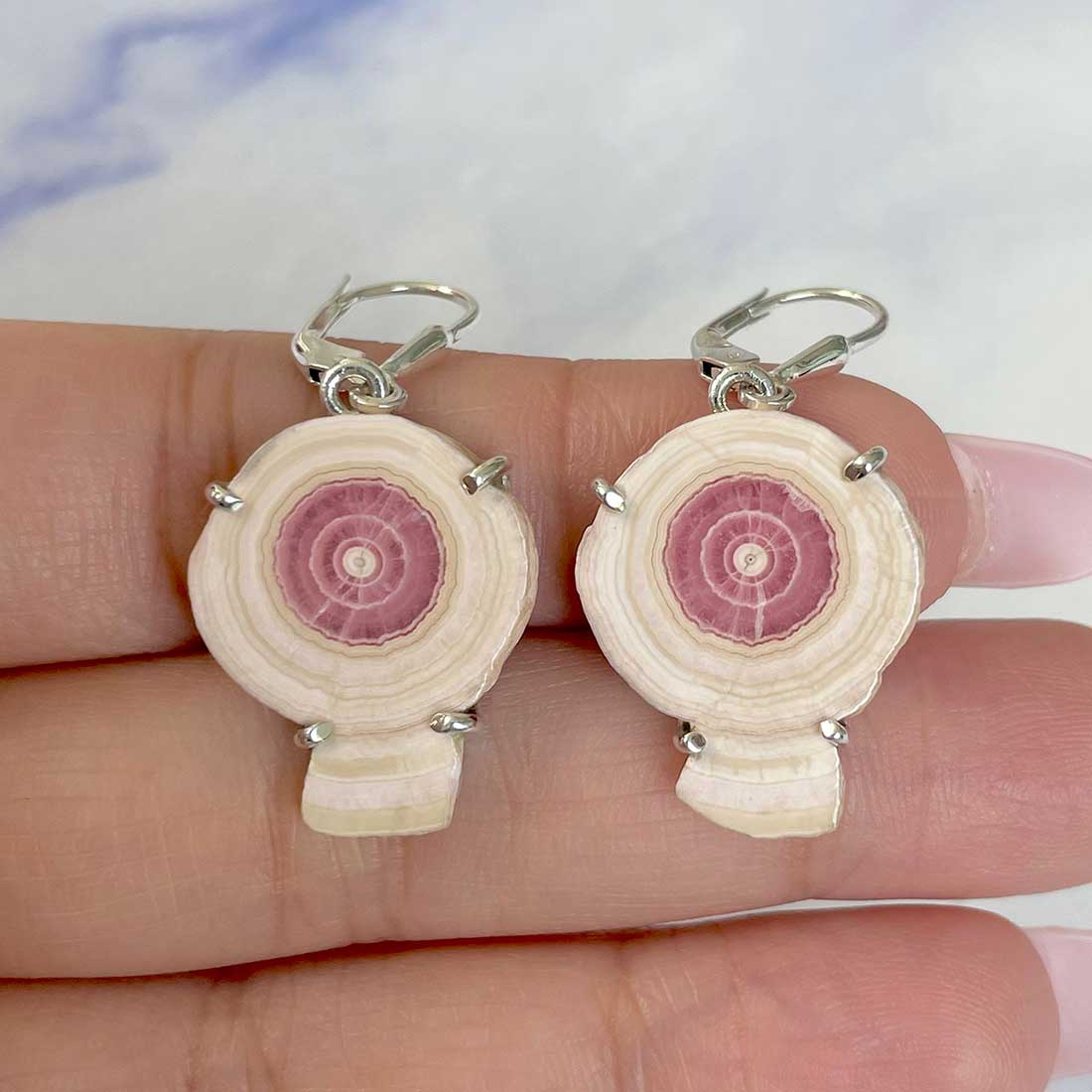 Rhodochrosite Stalactite Earring-(RDC-E-46.)