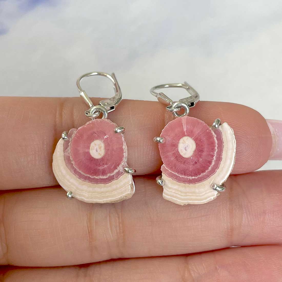 Rhodochrosite Stalactite Earring-(RDC-E-48.)