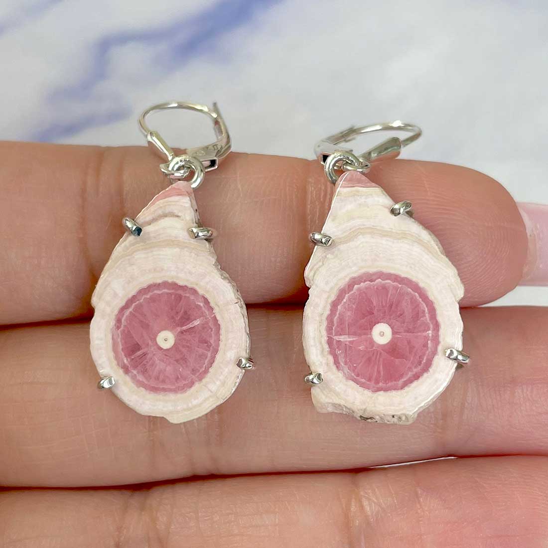 Rhodochrosite Stalactite Earring-(RDC-E-49.)