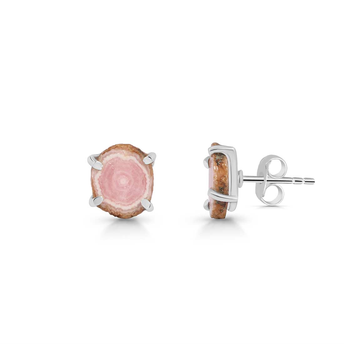 Rhodochrosite Stalactite Stud Earring-(RDC-E-57.)