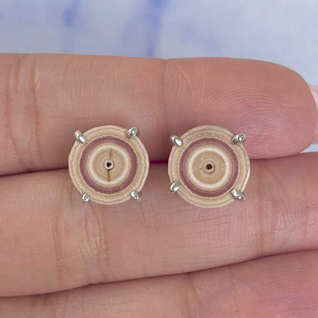 Rhodochrosite Stalactite Stud Earring-(RDC-E-59.)