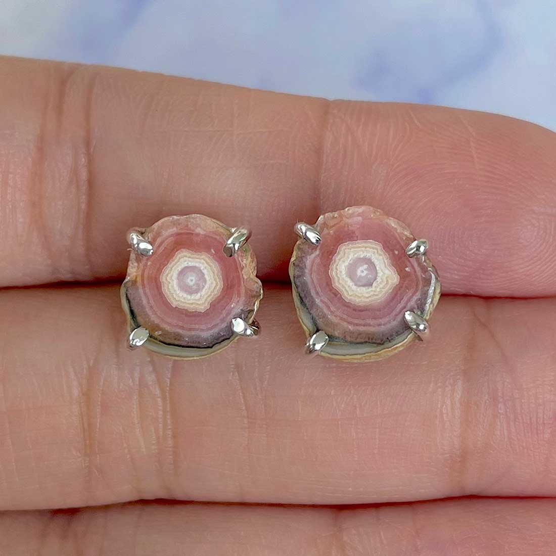 Rhodochrosite Stalactite Stud Earring-(RDC-E-62.)