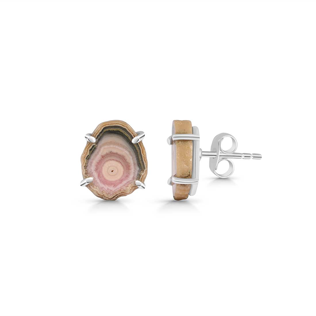 Rhodochrosite Stalactite Stud Earring-(RDC-E-67.)