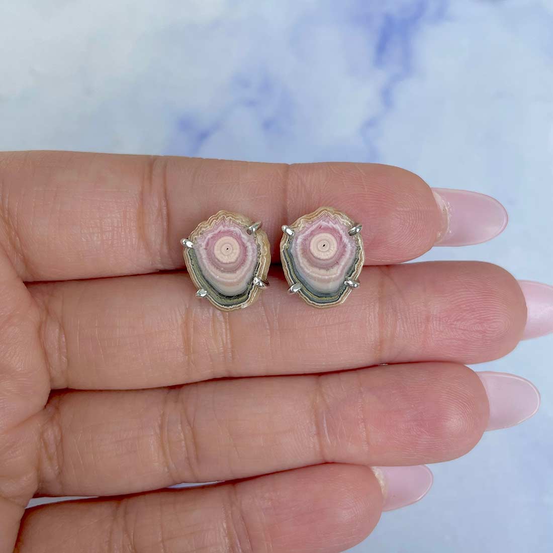 Rhodochrosite Stalactite Stud Earring-(RDC-E-67.)