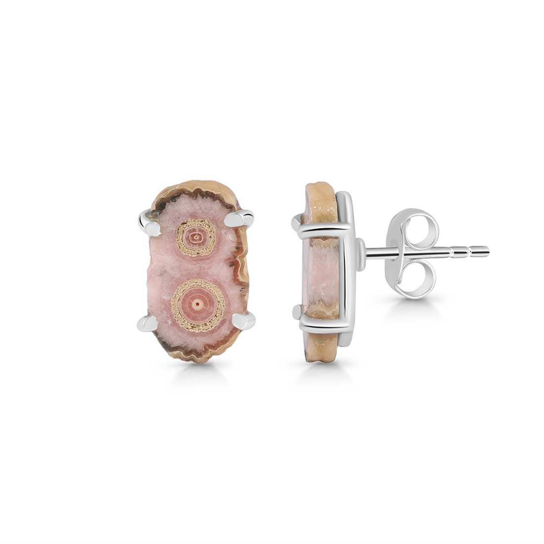 Rhodochrosite Stalactite Stud Earring-(RDC-E-70.)