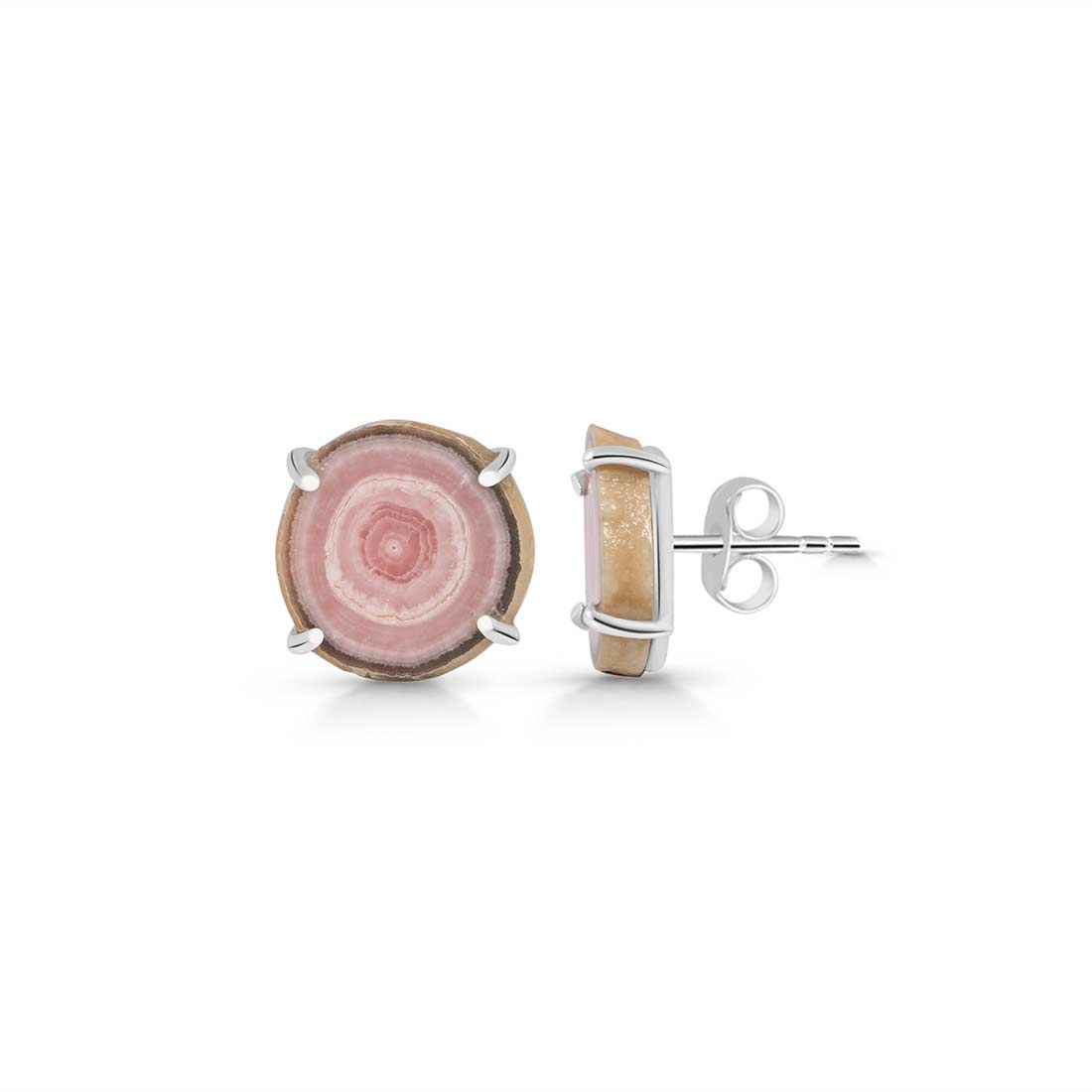 Rhodochrosite Stalactite Stud Earring-(RDC-E-71.)