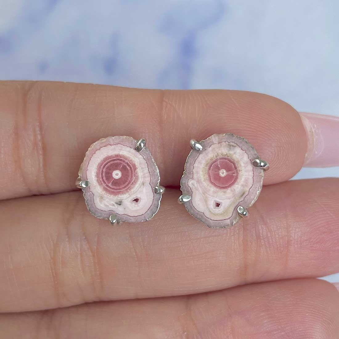 Rhodochrosite Stalactite Stud Earring-(RDC-E-72.)