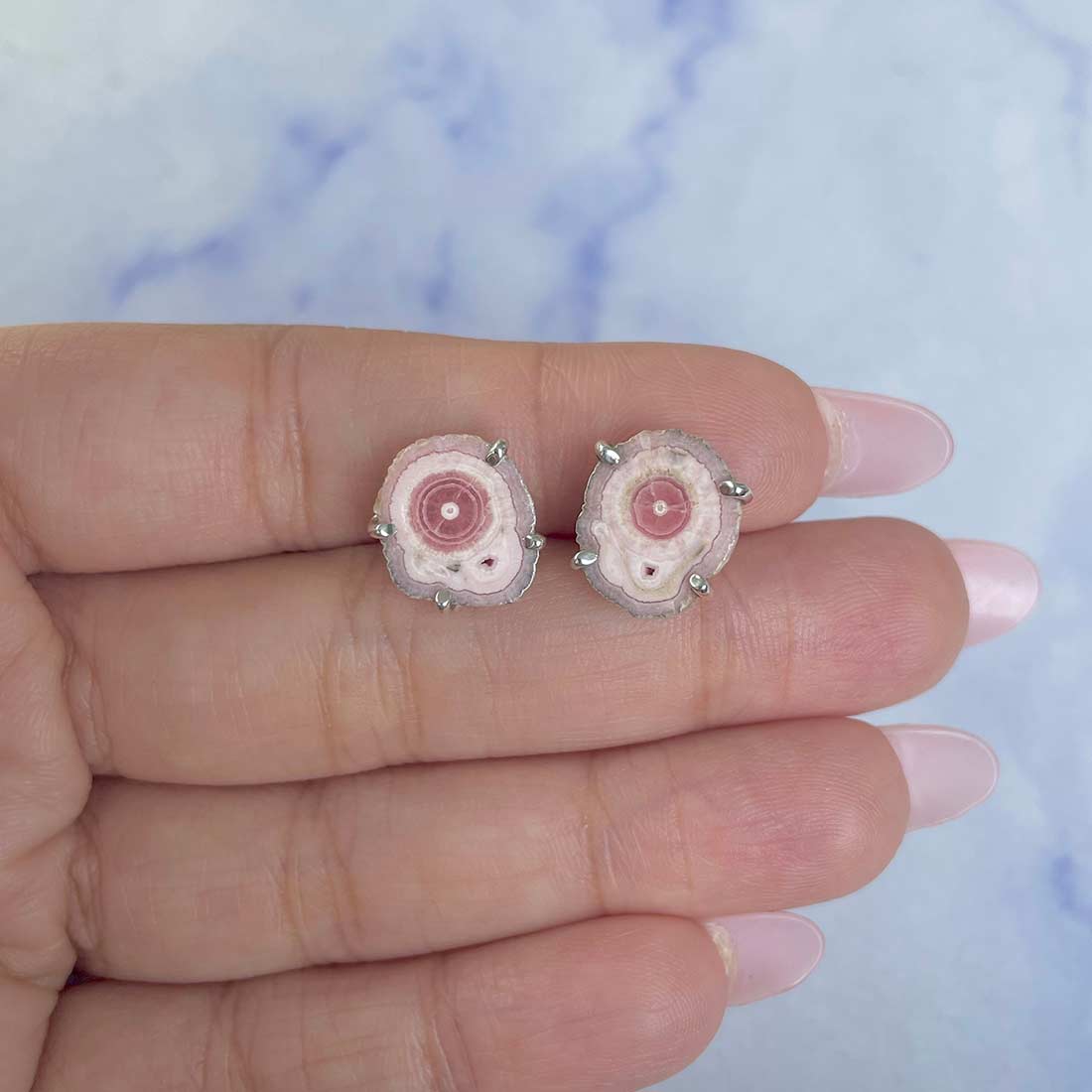 Rhodochrosite Stalactite Stud Earring-(RDC-E-72.)