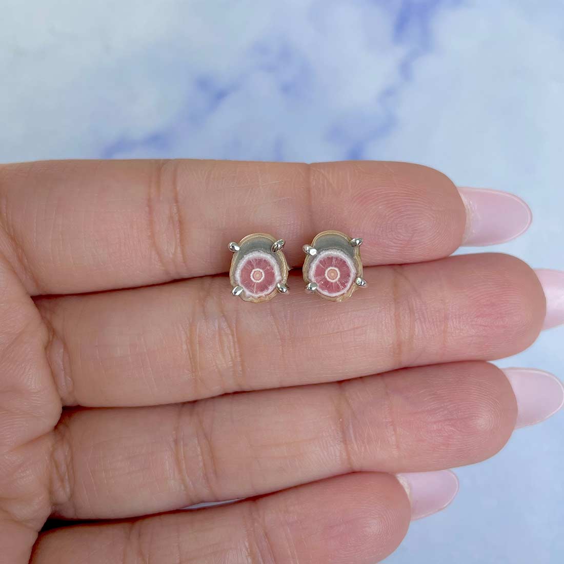 Rhodochrosite Stalactite Stud Earring-(RDC-E-76.)