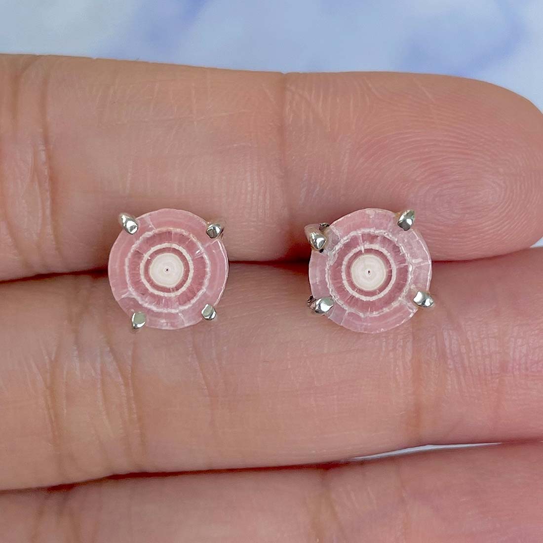Rhodochrosite Stalactite Stud Earring-(RDC-E-77.)