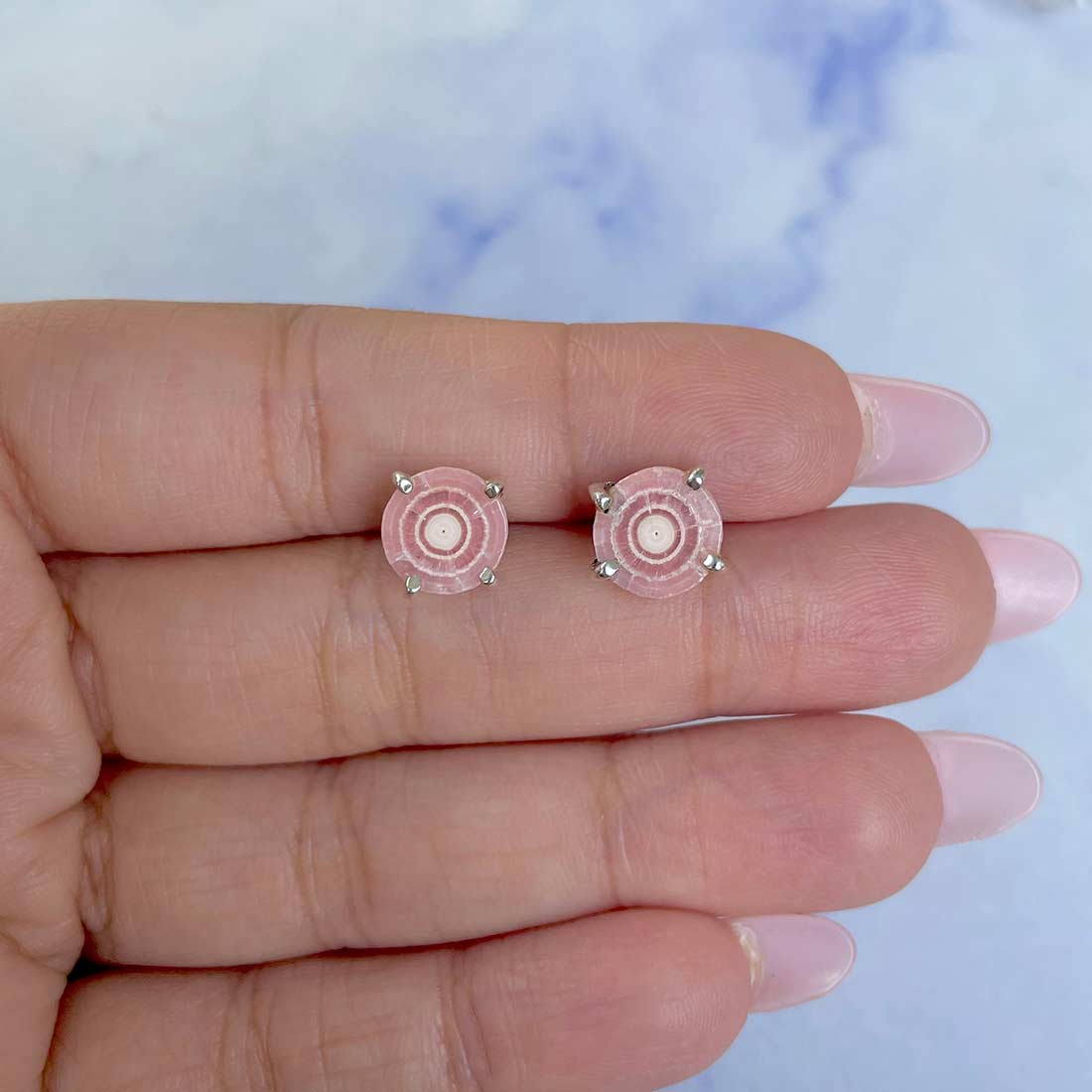 Rhodochrosite Stalactite Stud Earring-(RDC-E-77.)