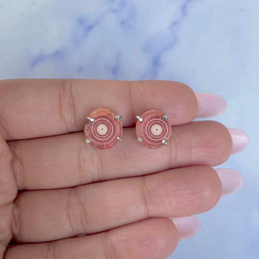 Rhodochrosite Stalactite Stud Earring-(RDC-E-78.)