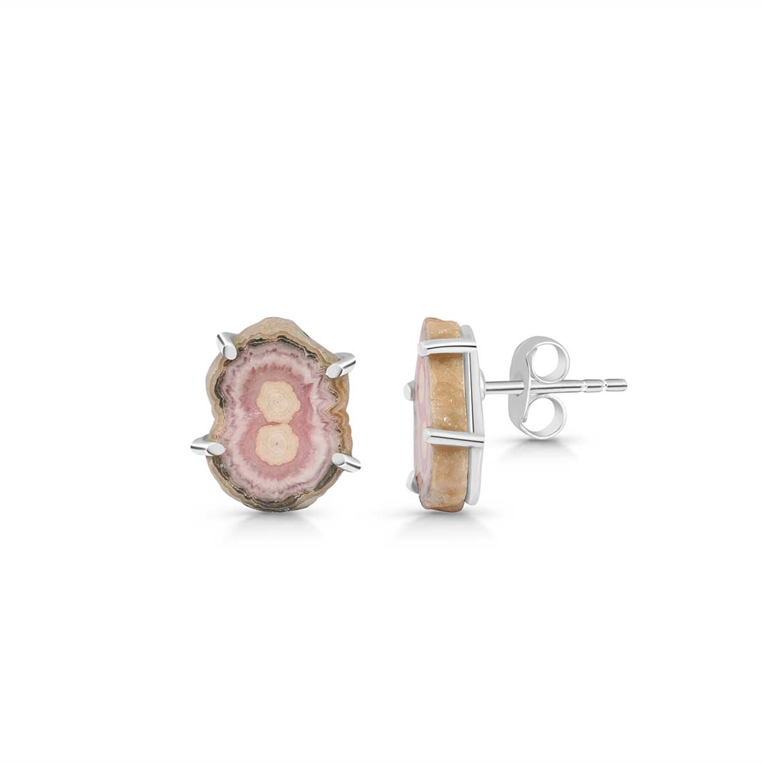 Rhodochrosite Stalactite Stud Earring-(RDC-E-79.)