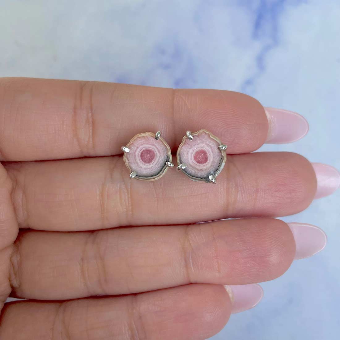 Rhodochrosite Stalactite Stud Earring-(RDC-E-80.)