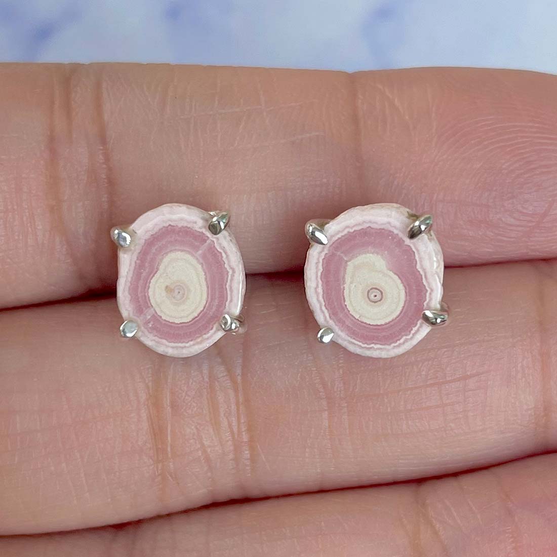 Rhodochrosite Stalactite Stud Earring-(RDC-E-81.)