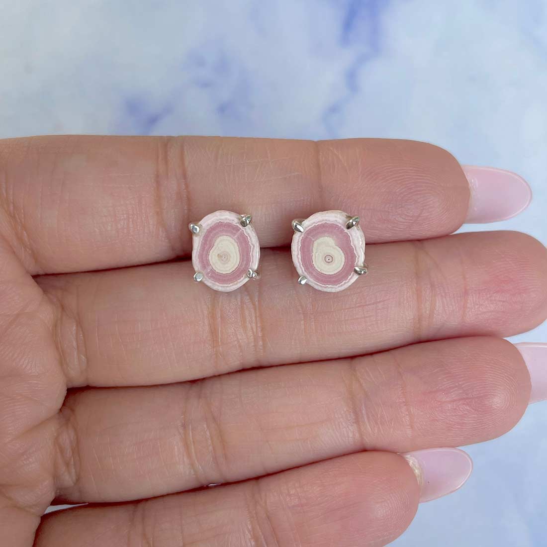 Rhodochrosite Stalactite Stud Earring-(RDC-E-81.)