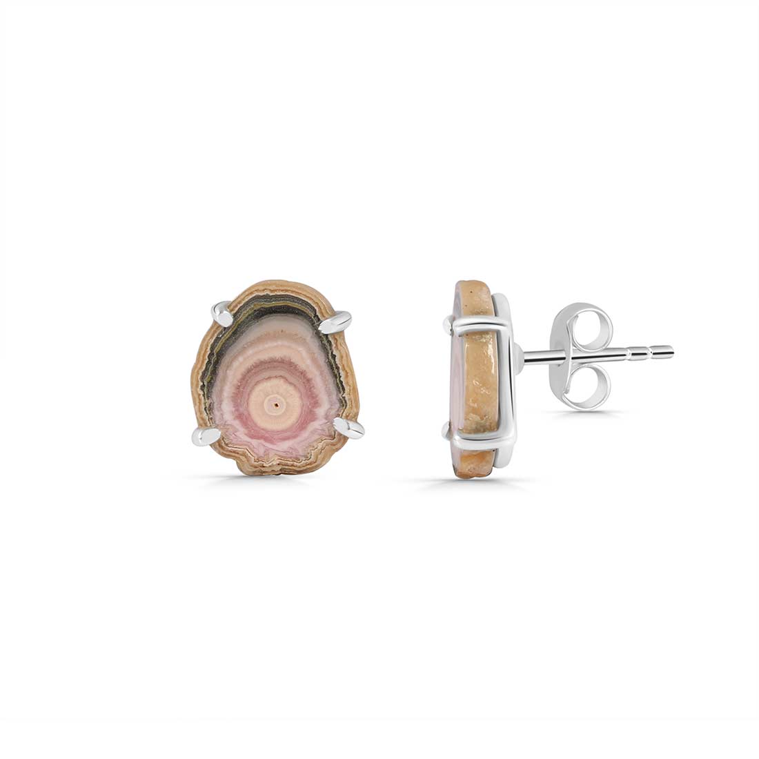 Rhodochrosite Stalactite Stud Earring-(RDC-E-82.)