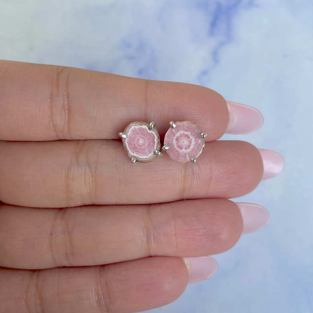 Rhodochrosite Stalactite Stud Earring-(RDC-E-83.)