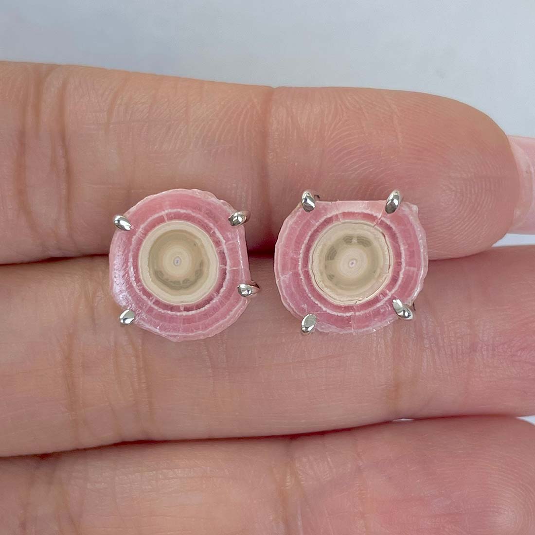 Rhodochrosite Stalactite Stud Earring-(RDC-E-87.)