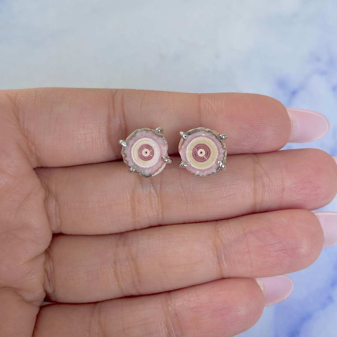 Rhodochrosite Stalactite Stud Earring-(RDC-E-88.)