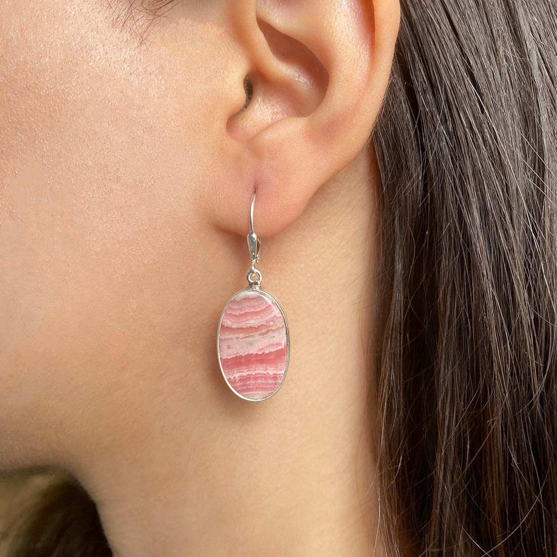 Rhodochrosite Earring-(RDC-E-9)