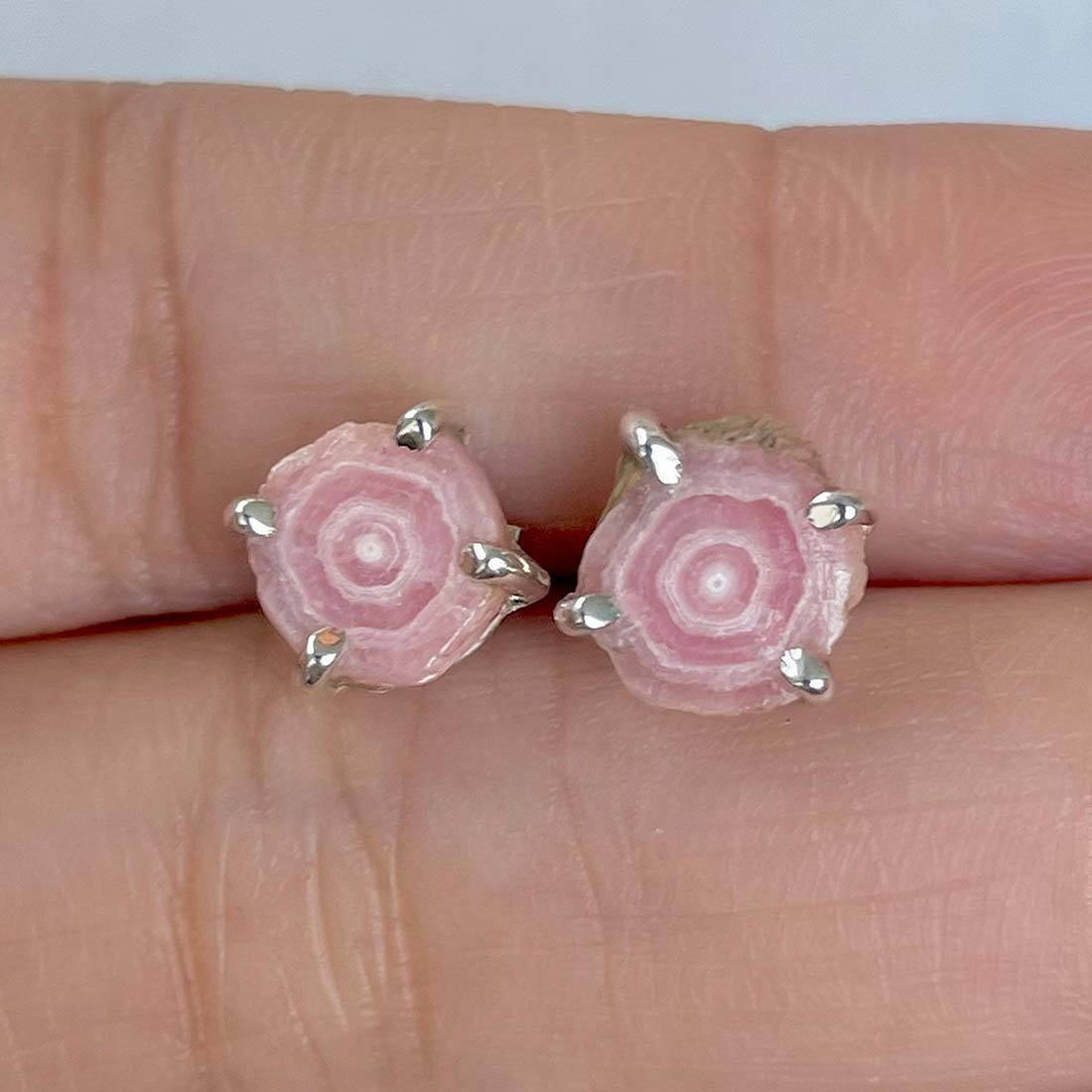 Rhodochrosite Stalactite Stud Earring-(RDC-E-90.)