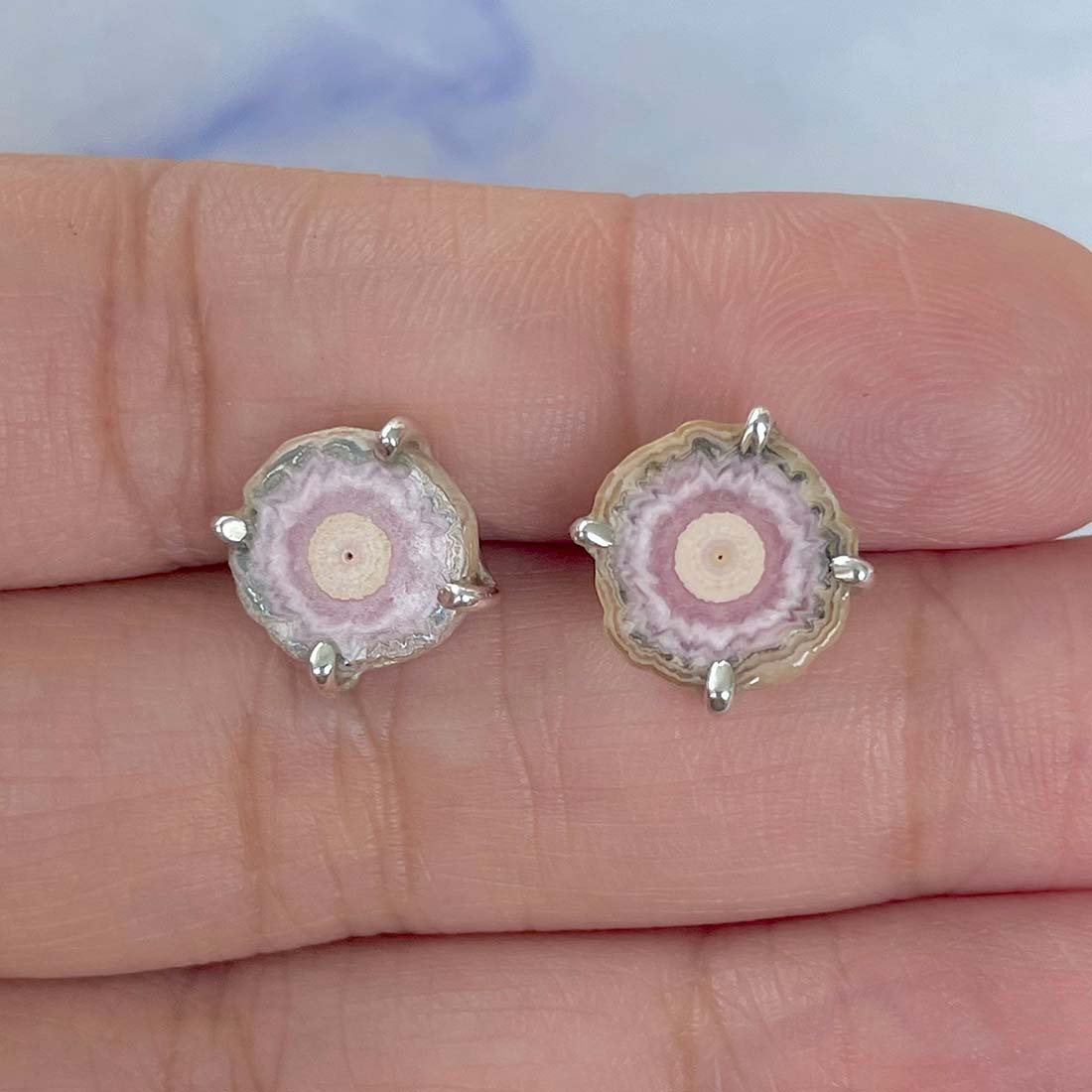 Rhodochrosite Stalactite Stud Earring-(RDC-E-91.)